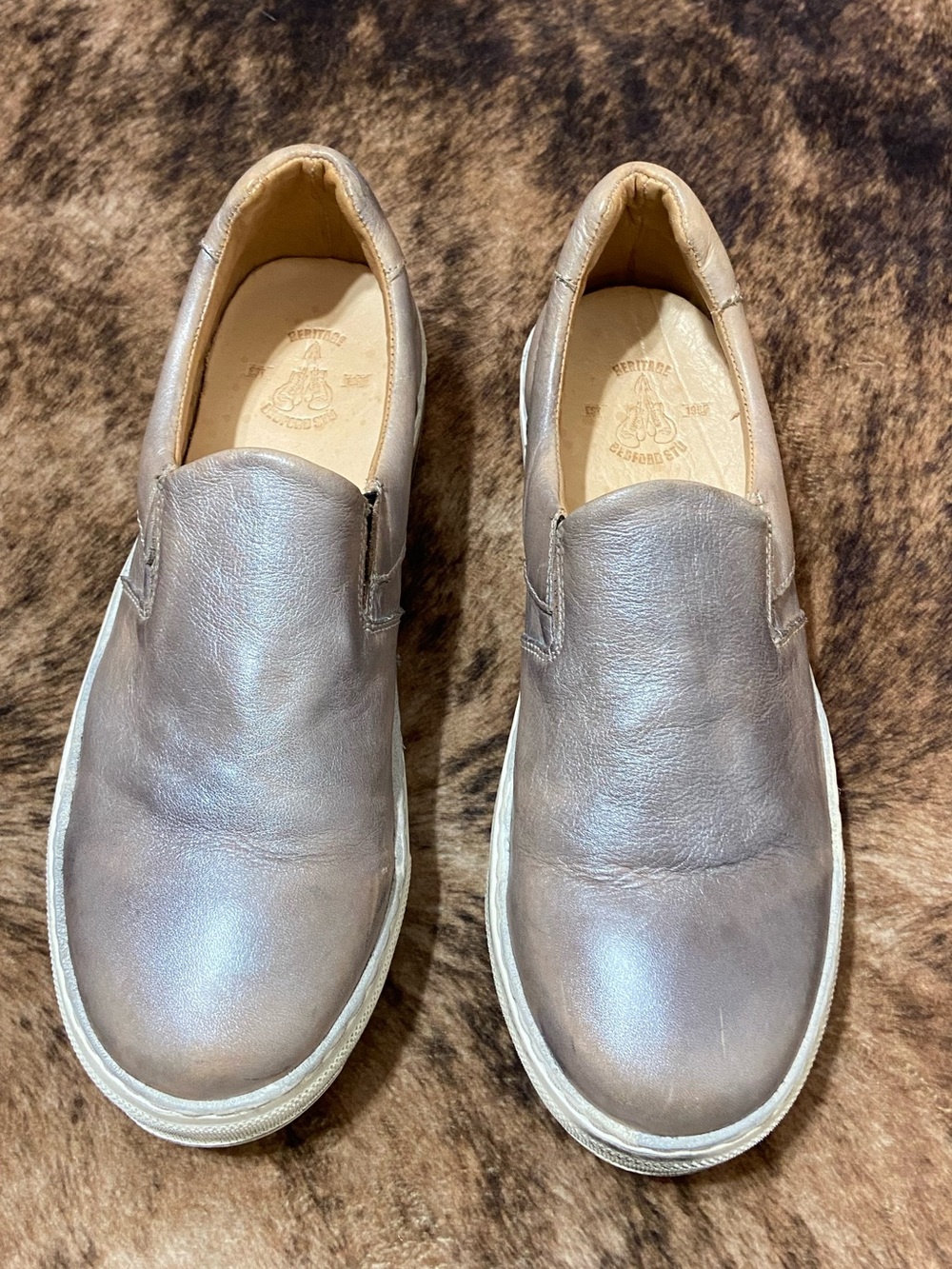Bed Stu Hermione Slip-On Leather Casual Sneakers in Nectar Lux
